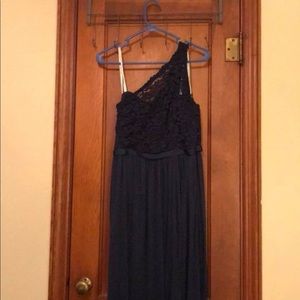 David’s bridal bridesmaid dress navy blue